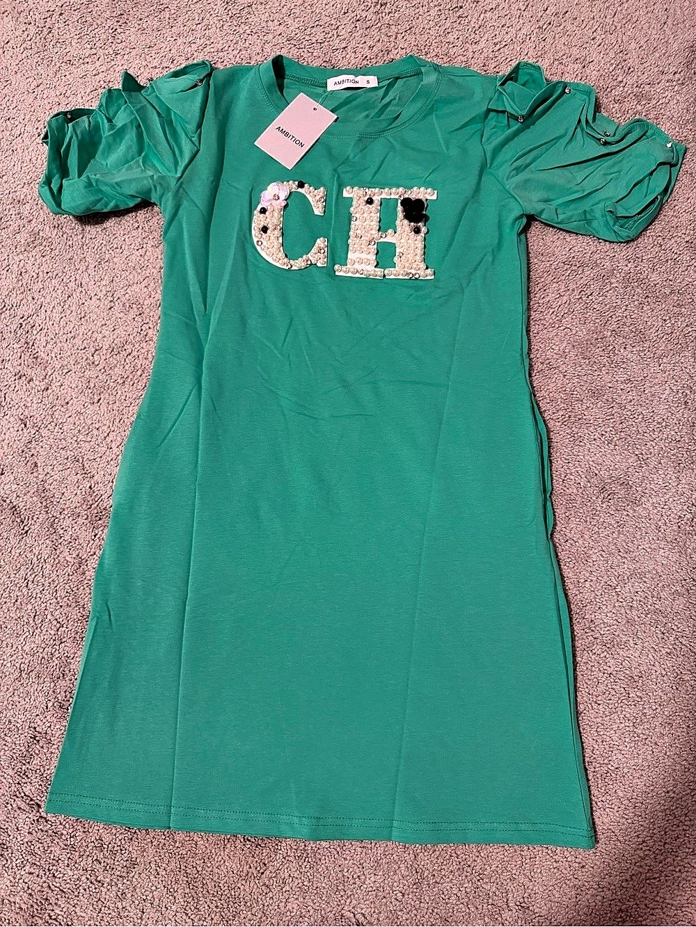 Green Mini Dress NWT
